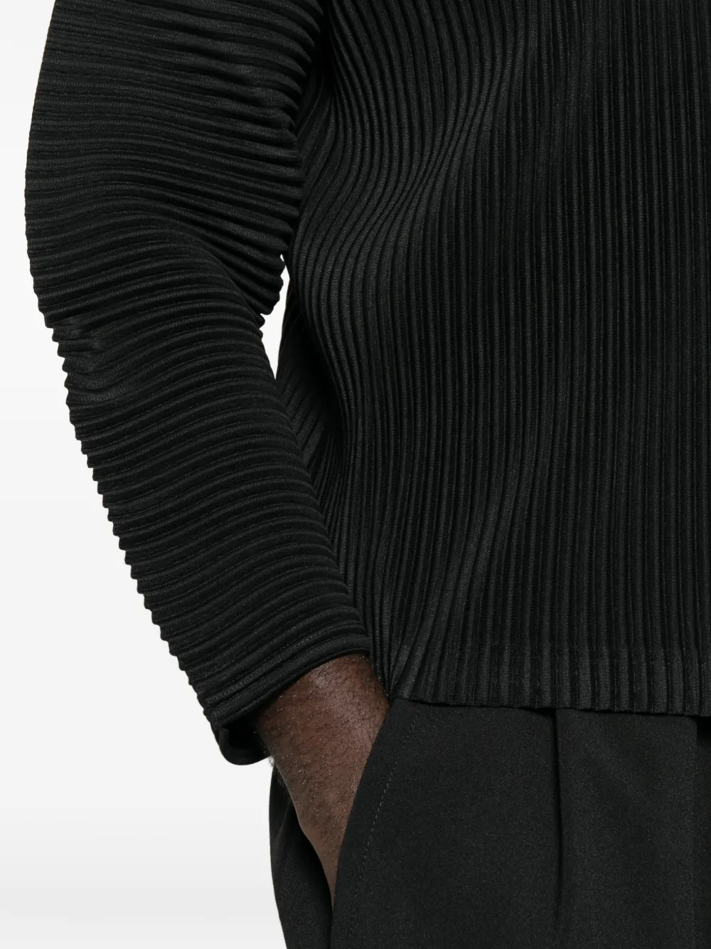 Homme Plissé Issey Miyake Geplooid T-shirt Zwart