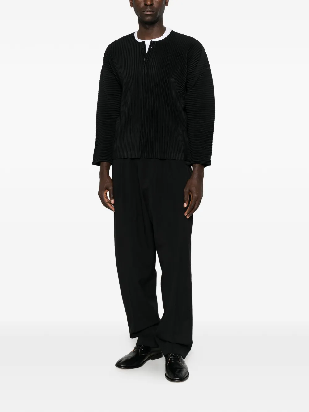 Homme Plissé Issey Miyake Geplooid T-shirt Zwart