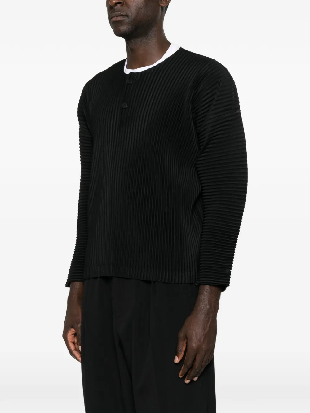 Homme Plissé Issey Miyake Geplooid T-shirt Zwart