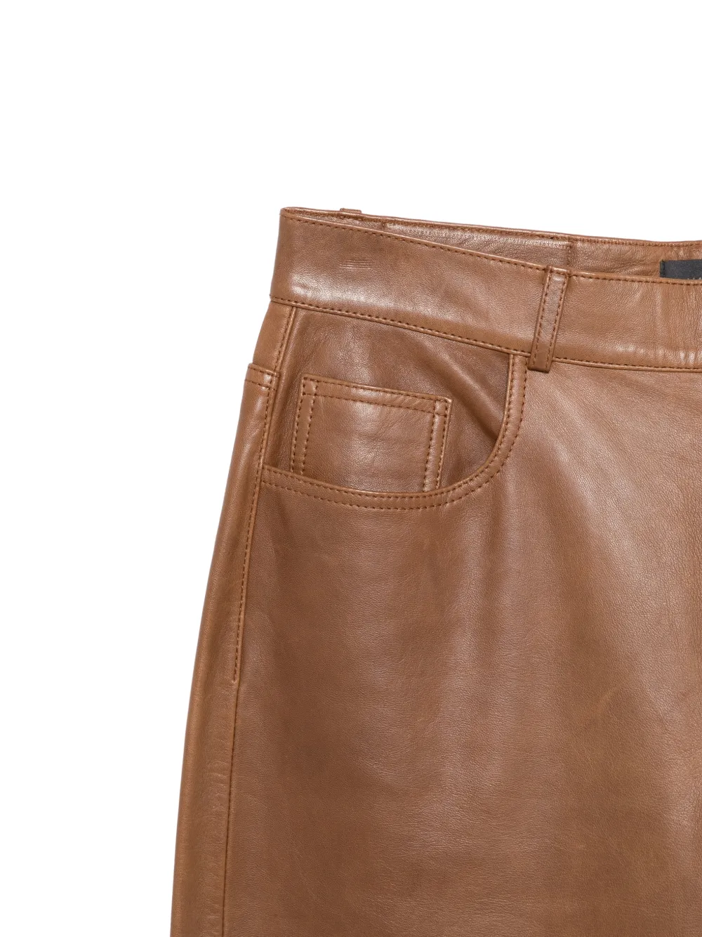 Haikure Winny leather trousers Bruin