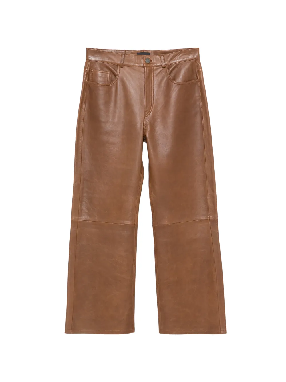 Haikure Winny leather trousers Bruin