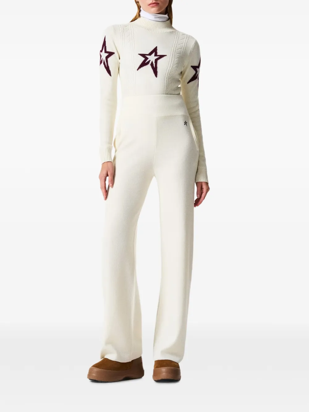 Perfect Moment Chalet gebreide broek van merinowol Beige
