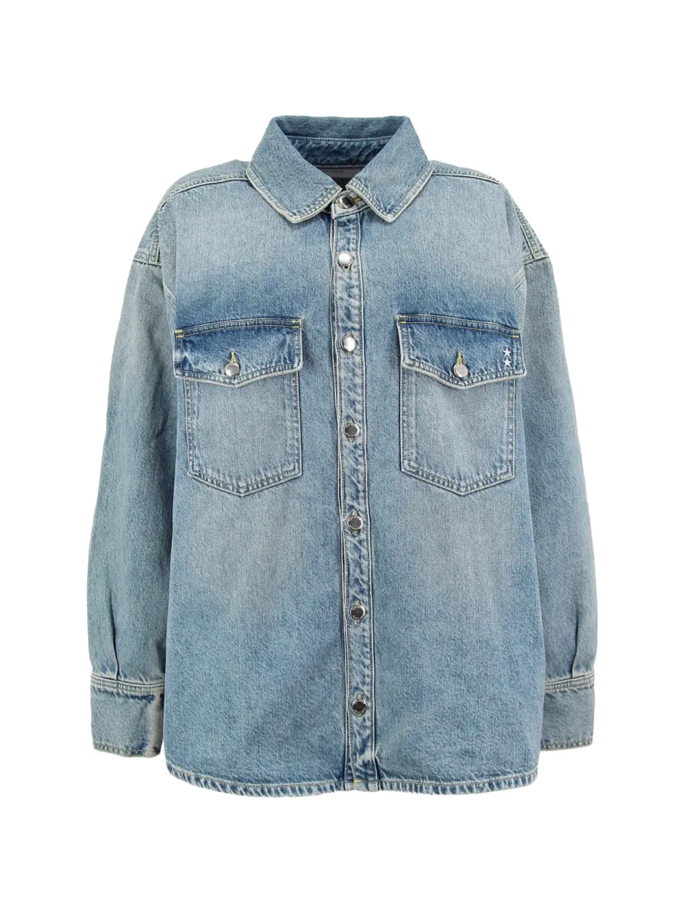 ICON DENIM button-up denim shirt - Blu