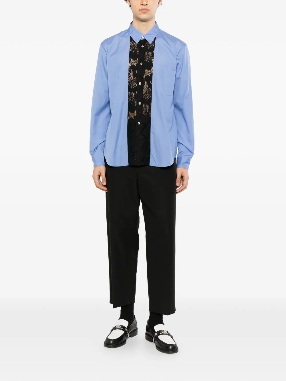 Comme des Garçons Homme Plus Overhemd met borstzak Blauw
