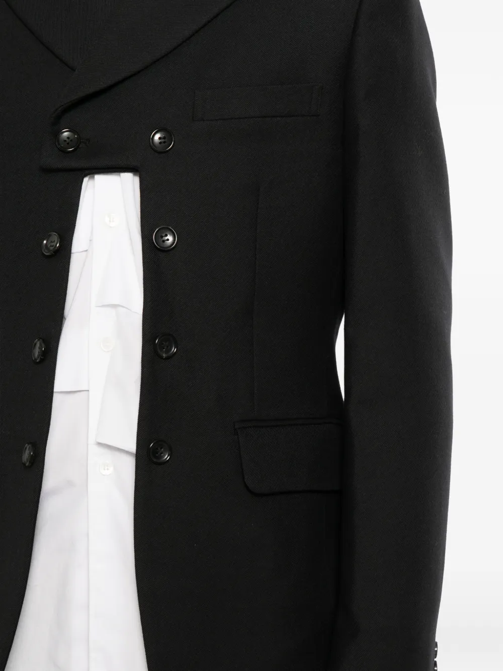 Comme des Garçons Homme Plus Blazer met borstzak Zwart
