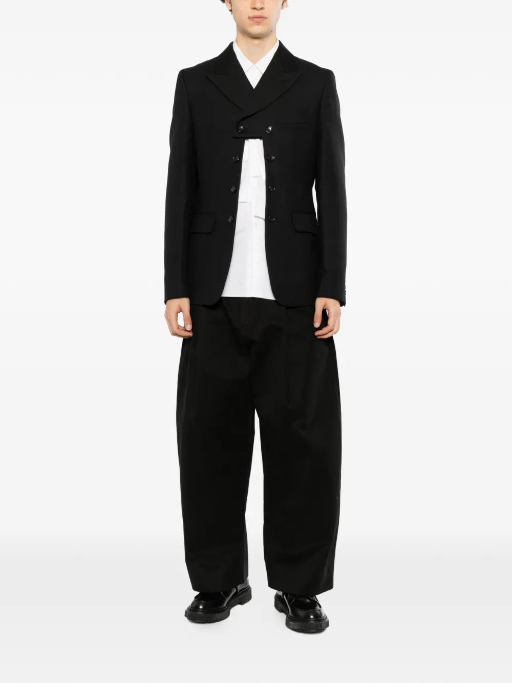 Comme des Garçons Homme Plus Blazer met borstzak Zwart
