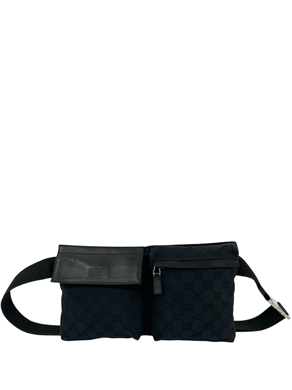 Gucci Pre-Owned sac banane Double Pocket en toile GG (2000-2015) - Noir