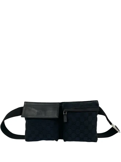 Gucci Pre-Owned 2000-2015 GG Canvas Double Pocket belt bag