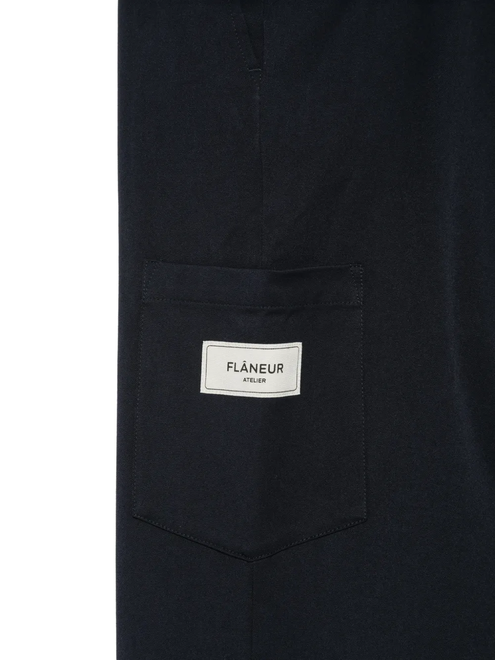 FLÂNEUR Cargo broek met logopatch Zwart
