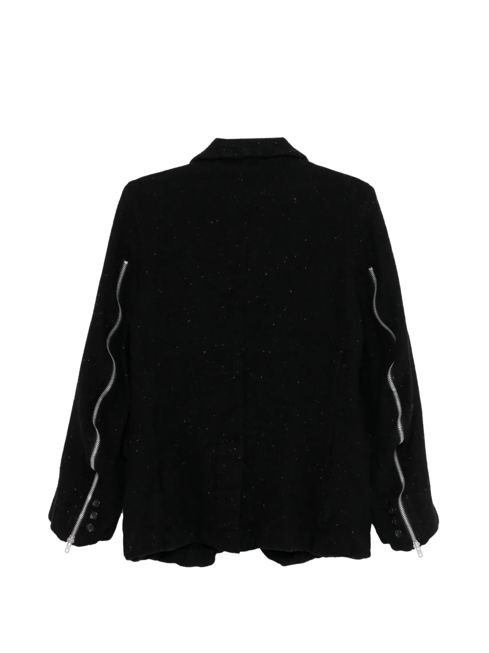 Black Comme Des Garçons Blazer met rits op de mouw Zwart