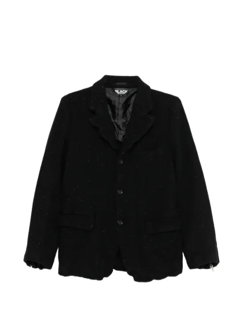 Black Comme Des Garçons zip-up sleeve blazer