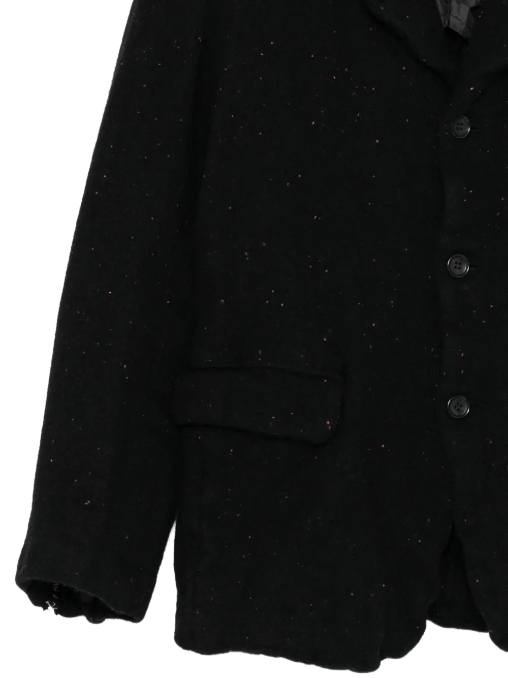 Black Comme Des Garçons Blazer met rits op de mouw Zwart
