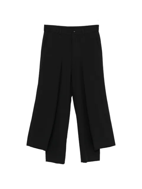 Black Comme Des Garçons layer tailored trousers