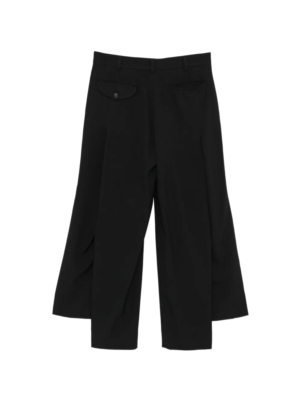 Black Comme Des Garçons Gelaagde pantalon Zwart