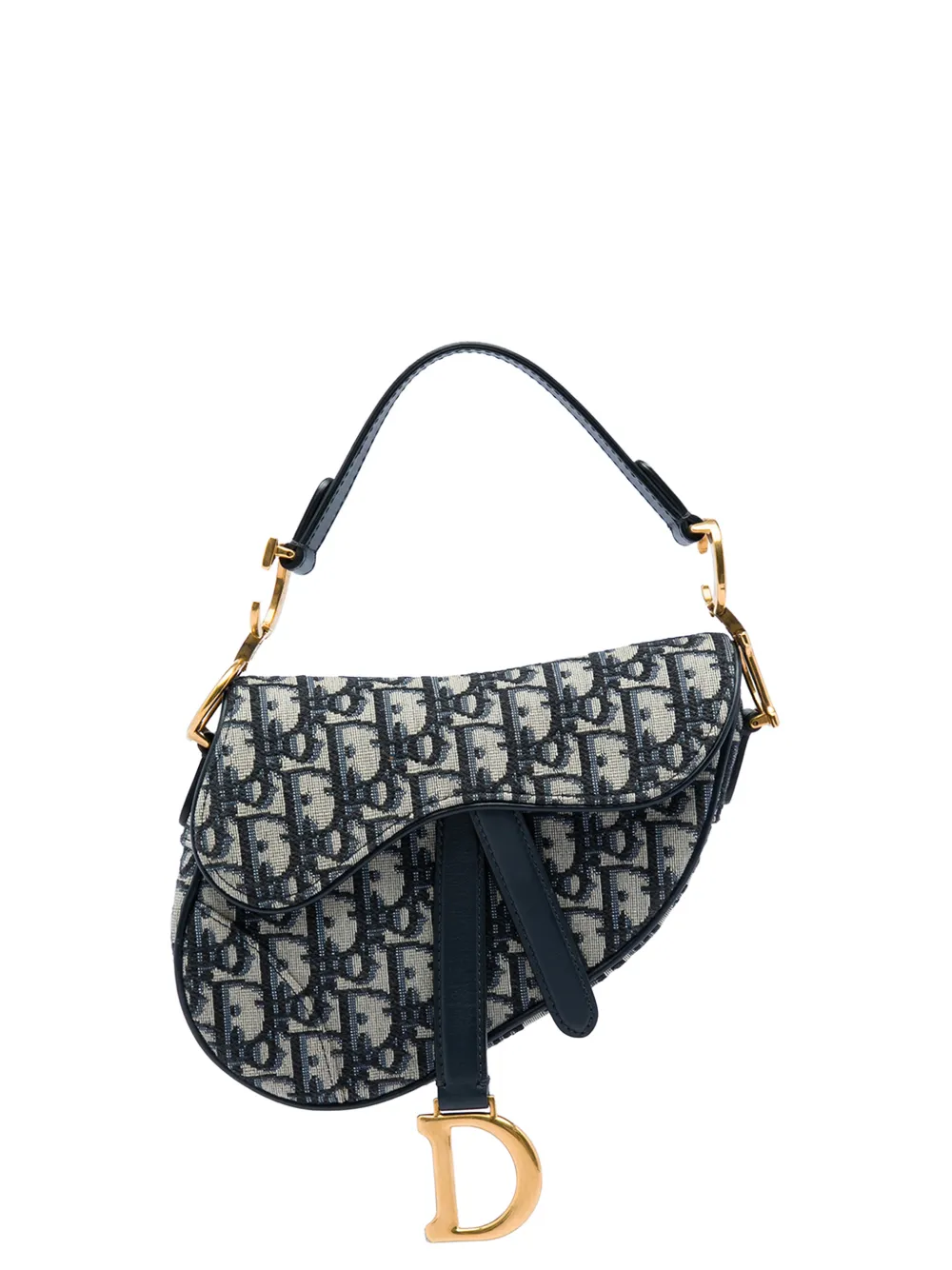 Christian Dior Pre-Owned 2019 mini Oblique Satchel-Tasche aus Canvas - Blau