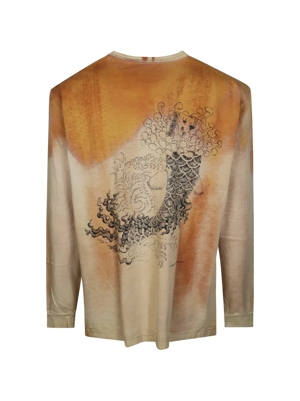 OUR LEGACY Cruise T-shirt met grafische print en lange mouwen Oranje