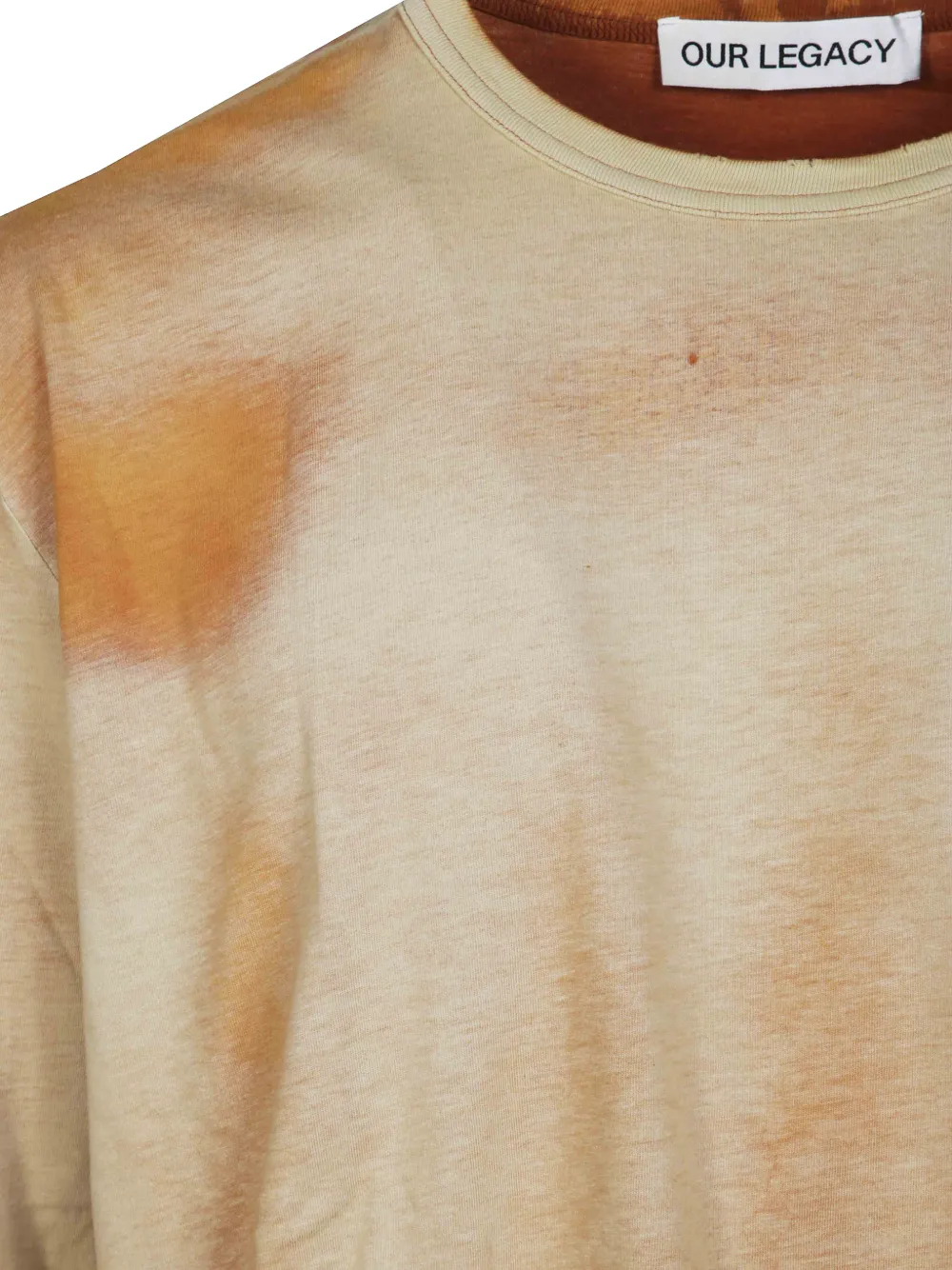OUR LEGACY Cruise T-shirt met grafische print en lange mouwen Oranje