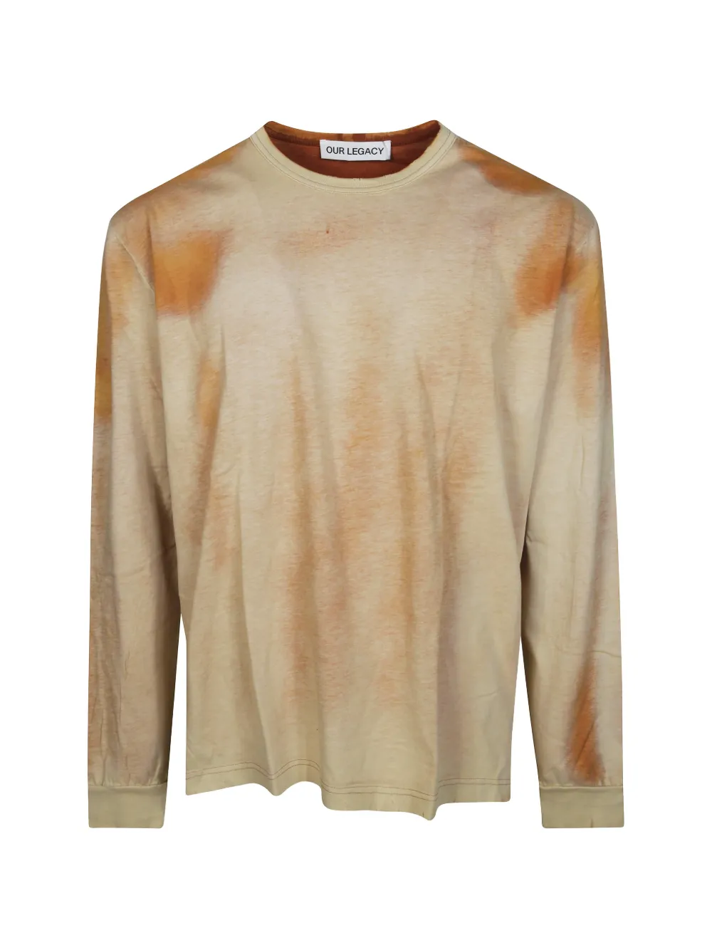 OUR LEGACY Cruise T-shirt met grafische print en lange mouwen Oranje