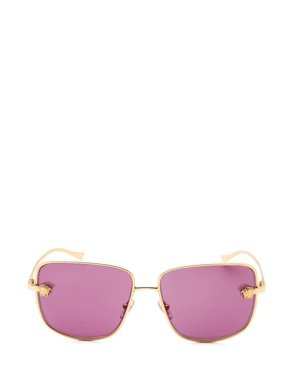 Versace Eyewear Medusa-plaque square-frame sunglasses - Oro