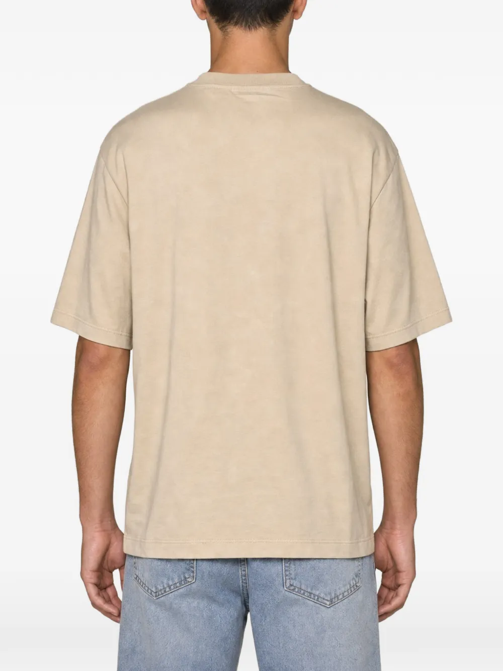Off-White T-shirt met logoprint Beige