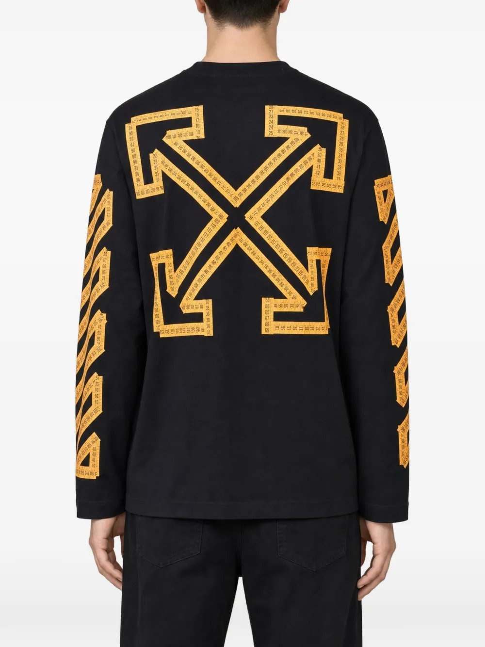 Off-White T-shirt met lange mouwen Zwart