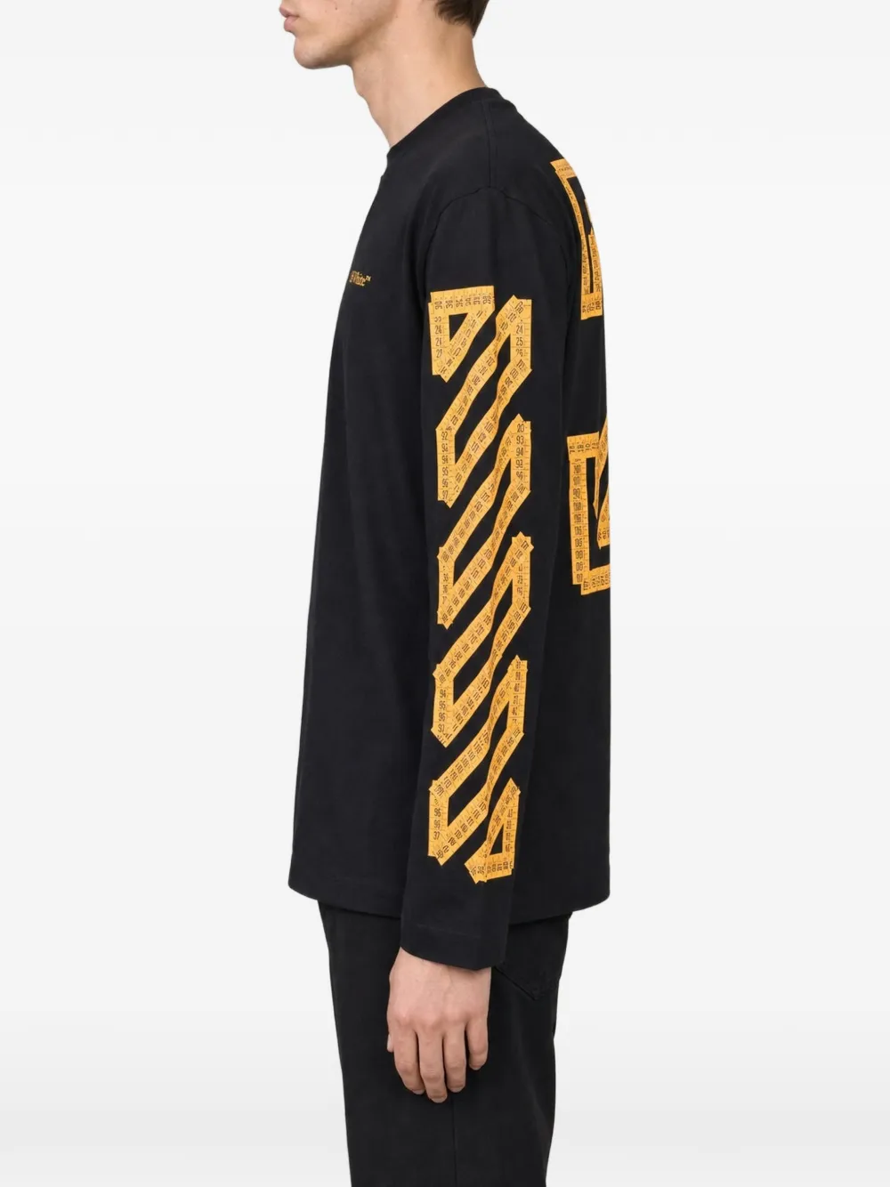 Off-White T-shirt met lange mouwen Zwart