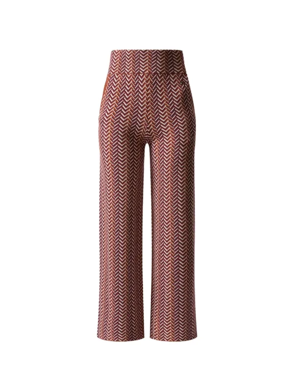 Perfect Moment Chalet Merino Wool Knitted Pants in Brown