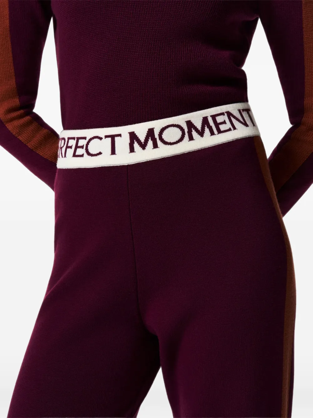 Perfect Moment La Tour Merino Wool Jogger Pant in Purple, view 4