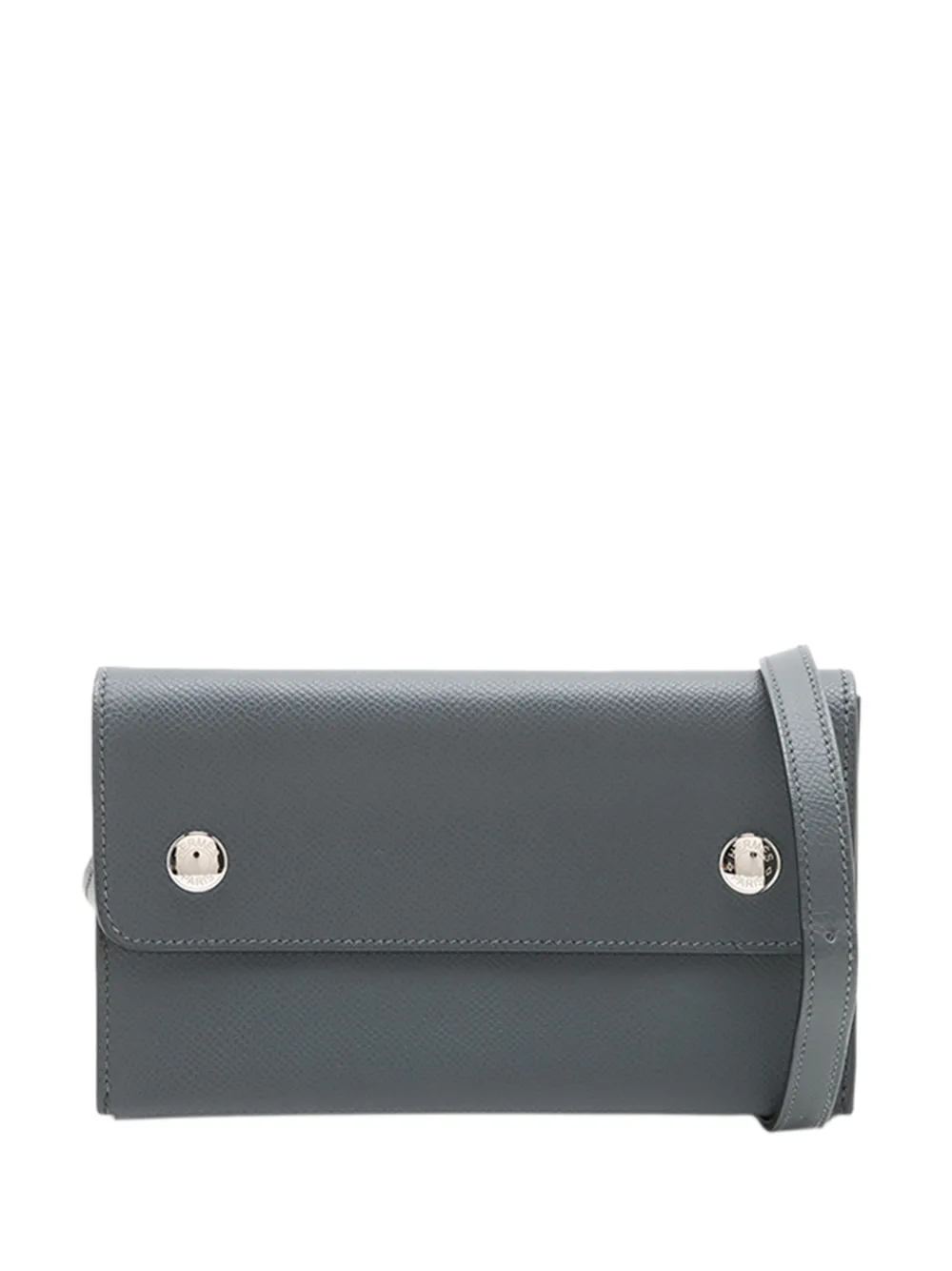 Hermès Pre-Owned portefeuille Hermesnap en cuir Epsom à bride (2024) - Gris Hermès Pre-Owned portefeuille Hermesnap en cuir Epsom à bride (2024) - Gris
