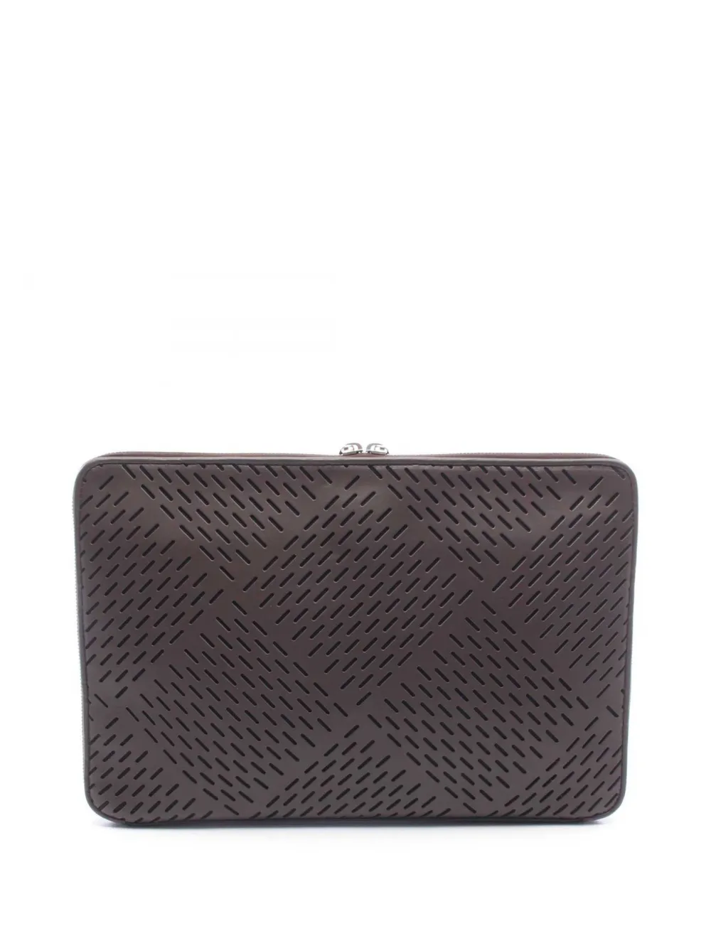 Bottega Veneta Pre-Owned 2012-2026 Leather Punching clutch bag - Marrone