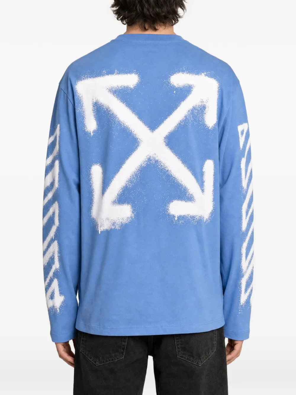 Off-White T-shirt met lange mouwen Blauw