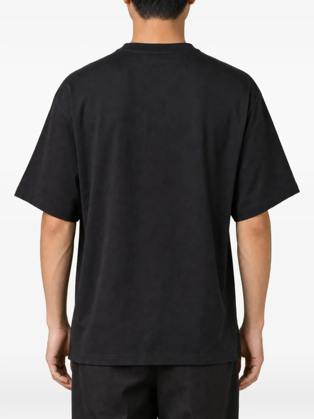 Off-White logo-print cotton T-shirt Zwart