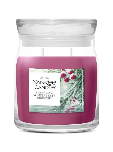 yankee candle vela Sparkling Winterberry