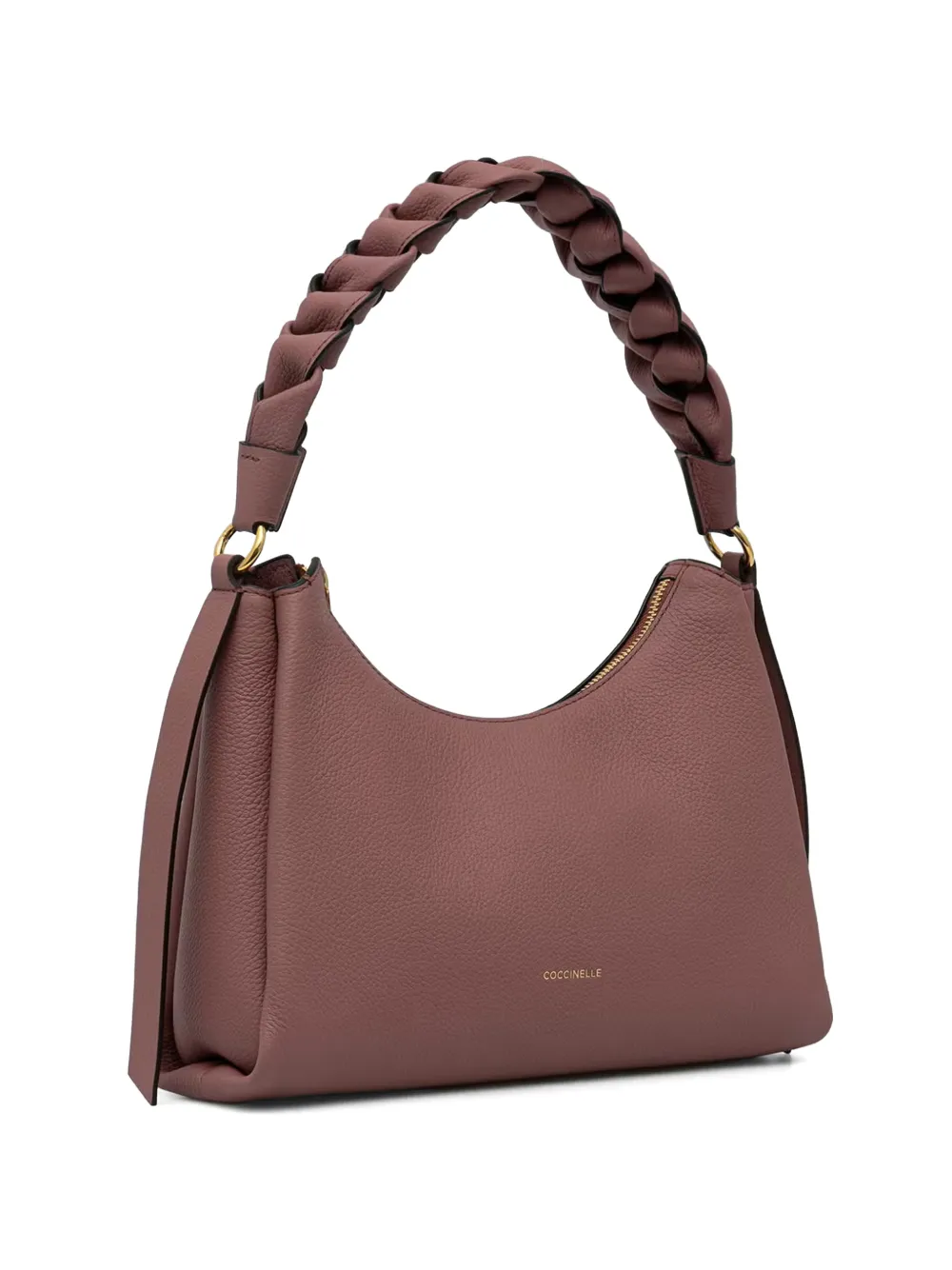 Coccinelle Bou shopper met gevlochten handvat Roze