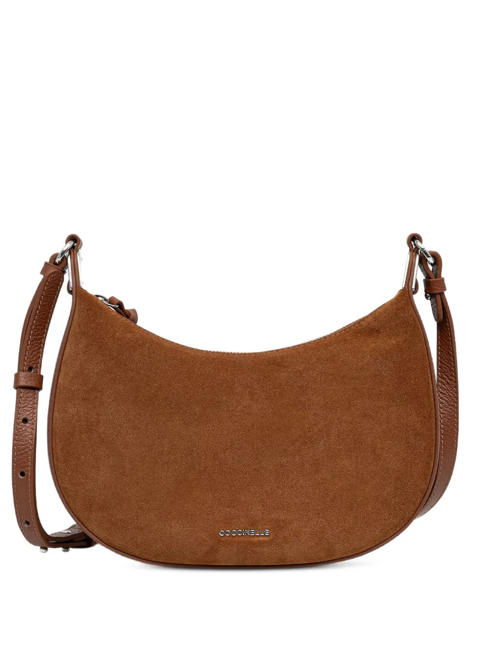 Coccinelle suede-leather shoulder bag - Marrone