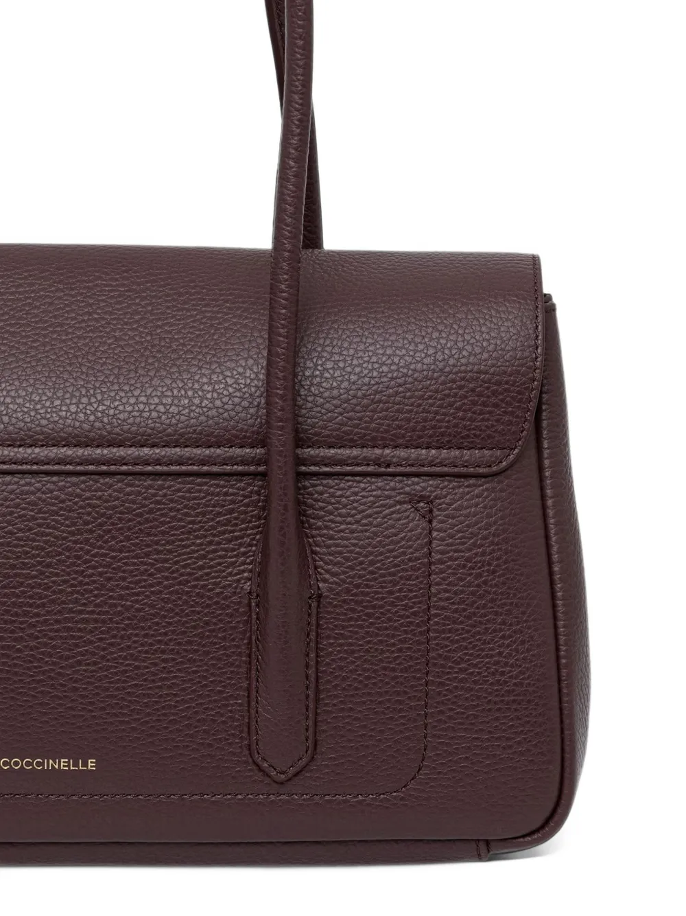 Coccinelle Grote C-Me Lock leren shopper met textuur en omslag Rood