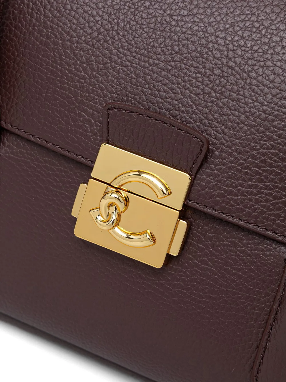 Coccinelle Grote C-Me Lock leren shopper met textuur en omslag Rood