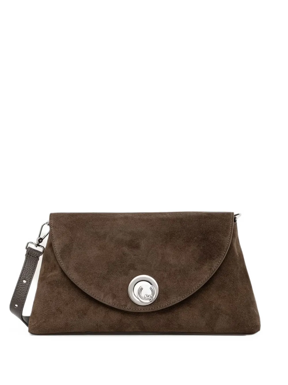 Coccinelle medium Nikla suede shoulder bag - Brown