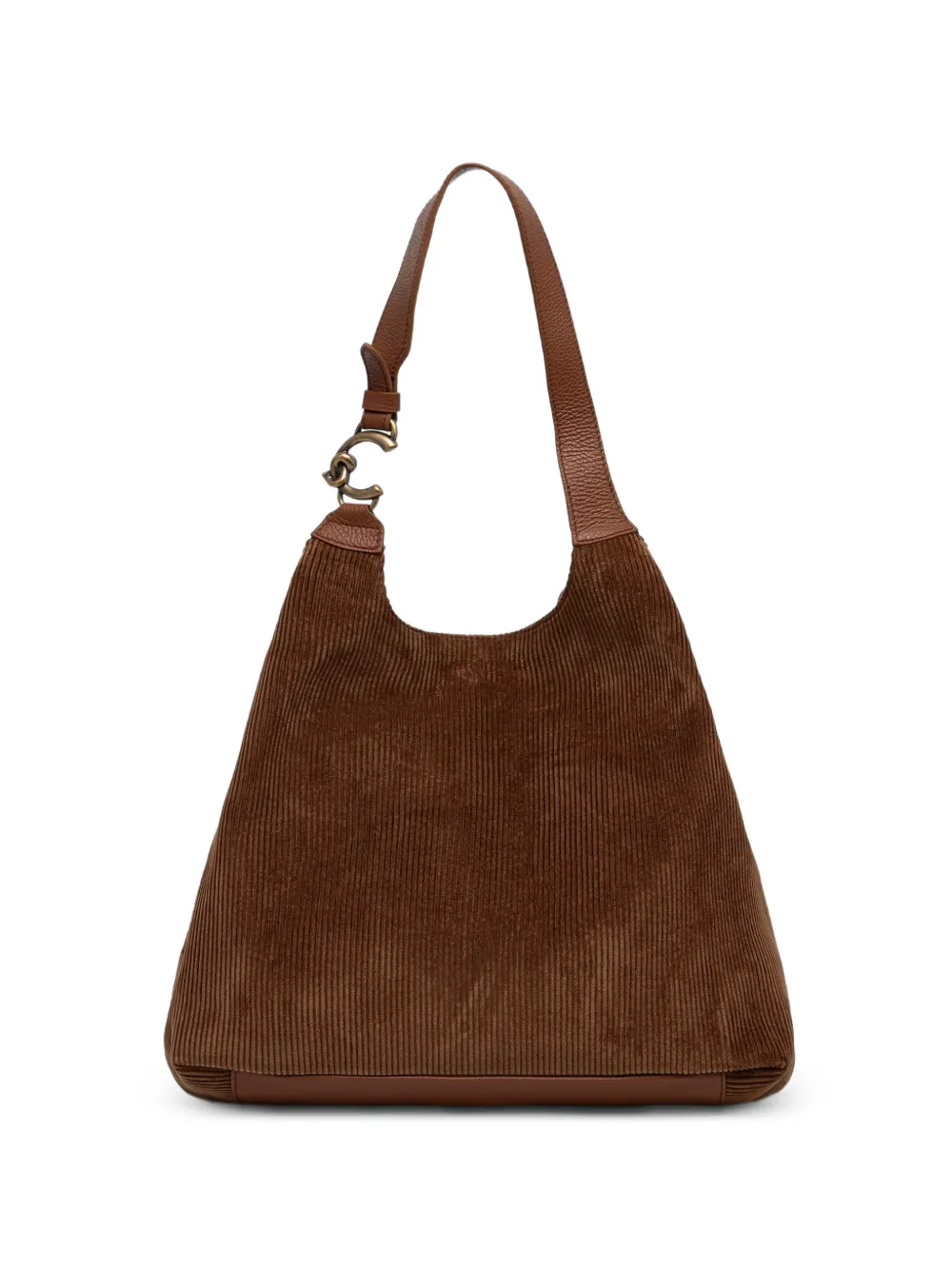Coccinelle C-Easy ribfluwelen shopper Bruin