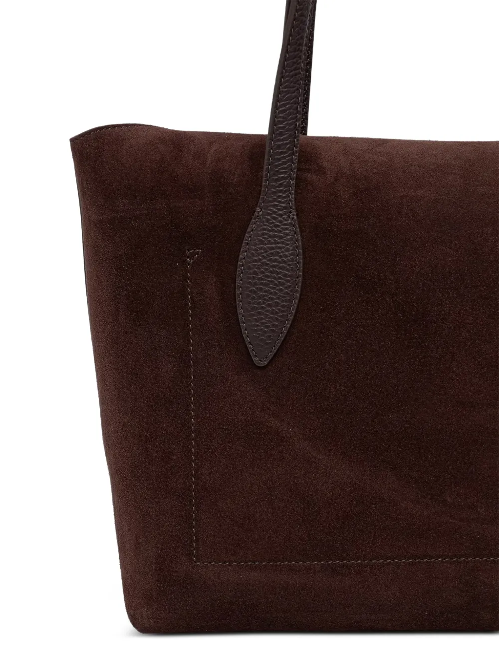 Coccinelle Suède shopper met logo-bedel Bruin