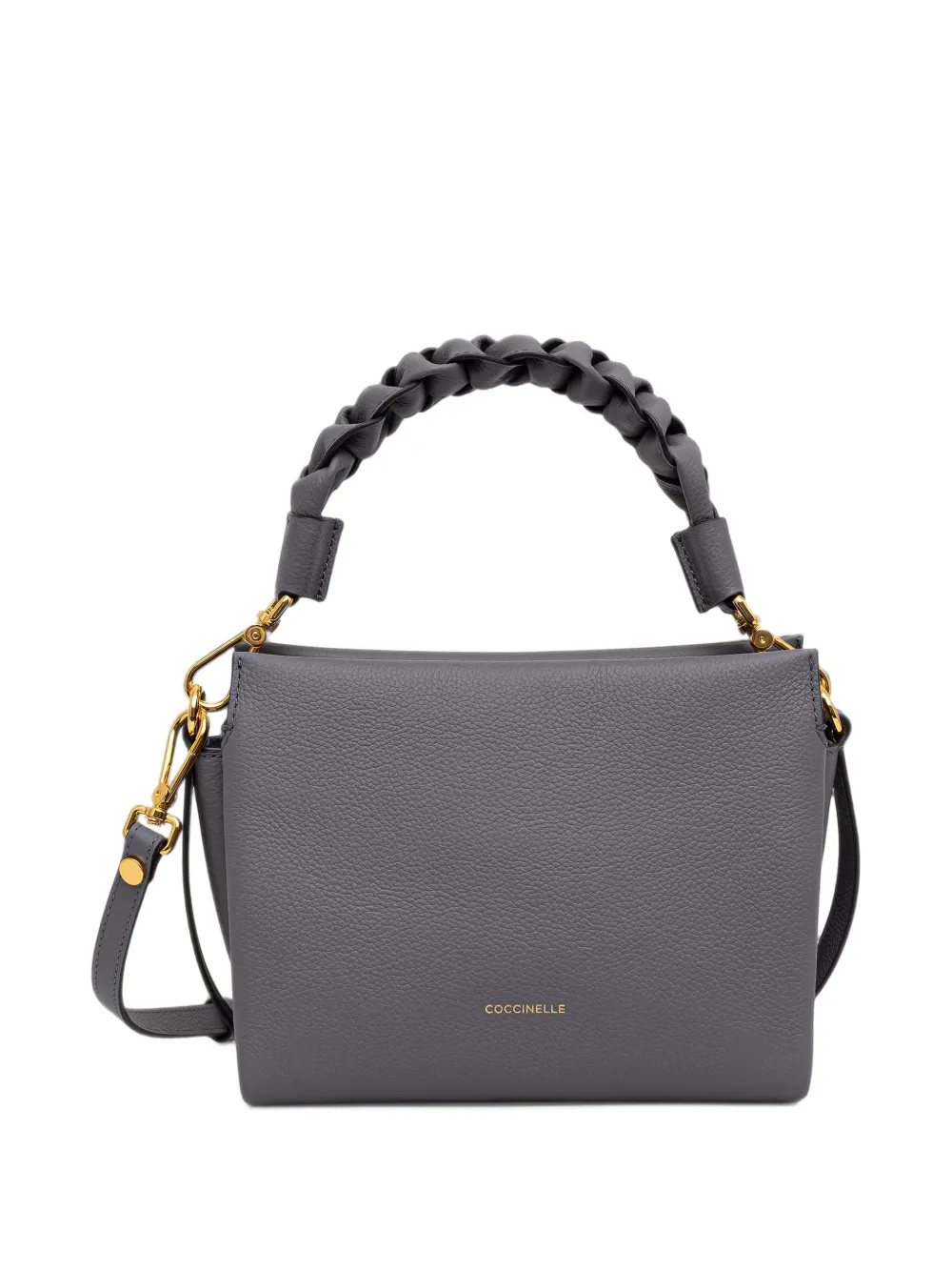 Coccinelle Bou shopper met gevlochten handvat Grijs