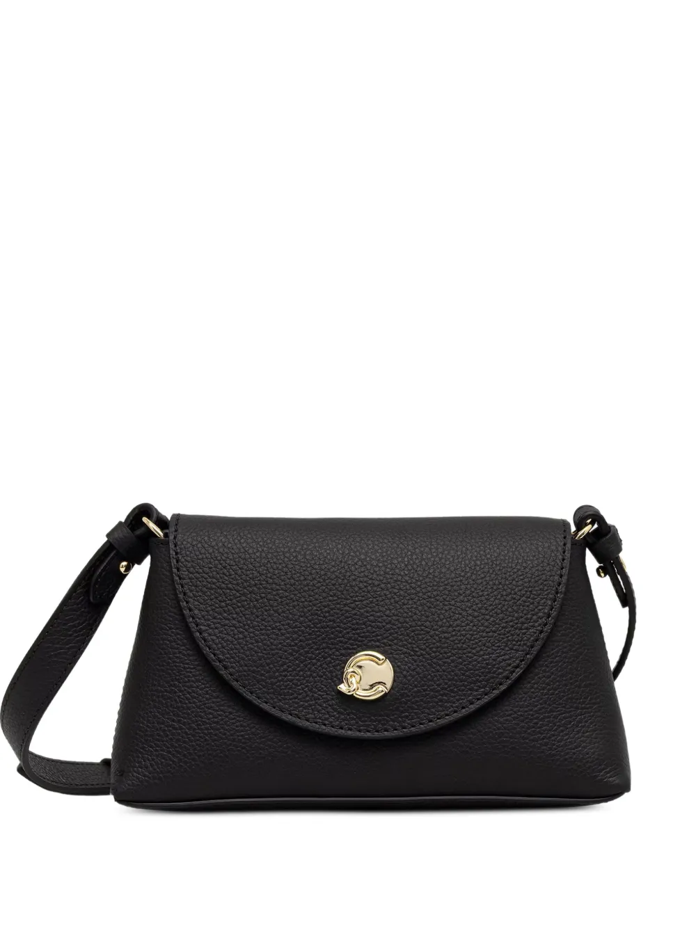 Coccinelle grainy calf leather crossbody bag - Nero