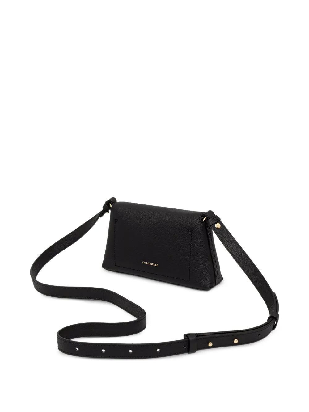 Coccinelle Crossbodytas van kalfsleer met textuur Zwart