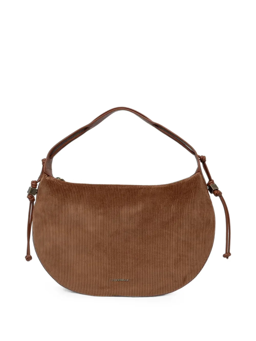 Coccinelle Thess medium corduroy shoulder bag - Marrone