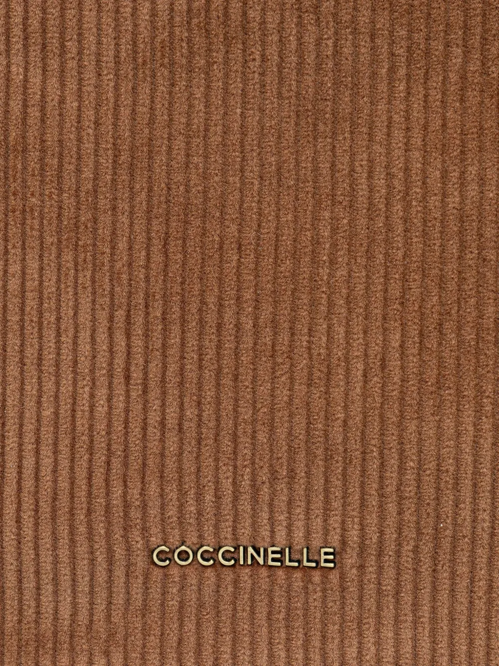 Coccinelle Medium Thess ribfluwelen schoudertas Bruin