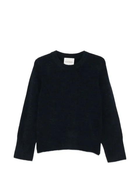Closed crew-neck knitted sweater