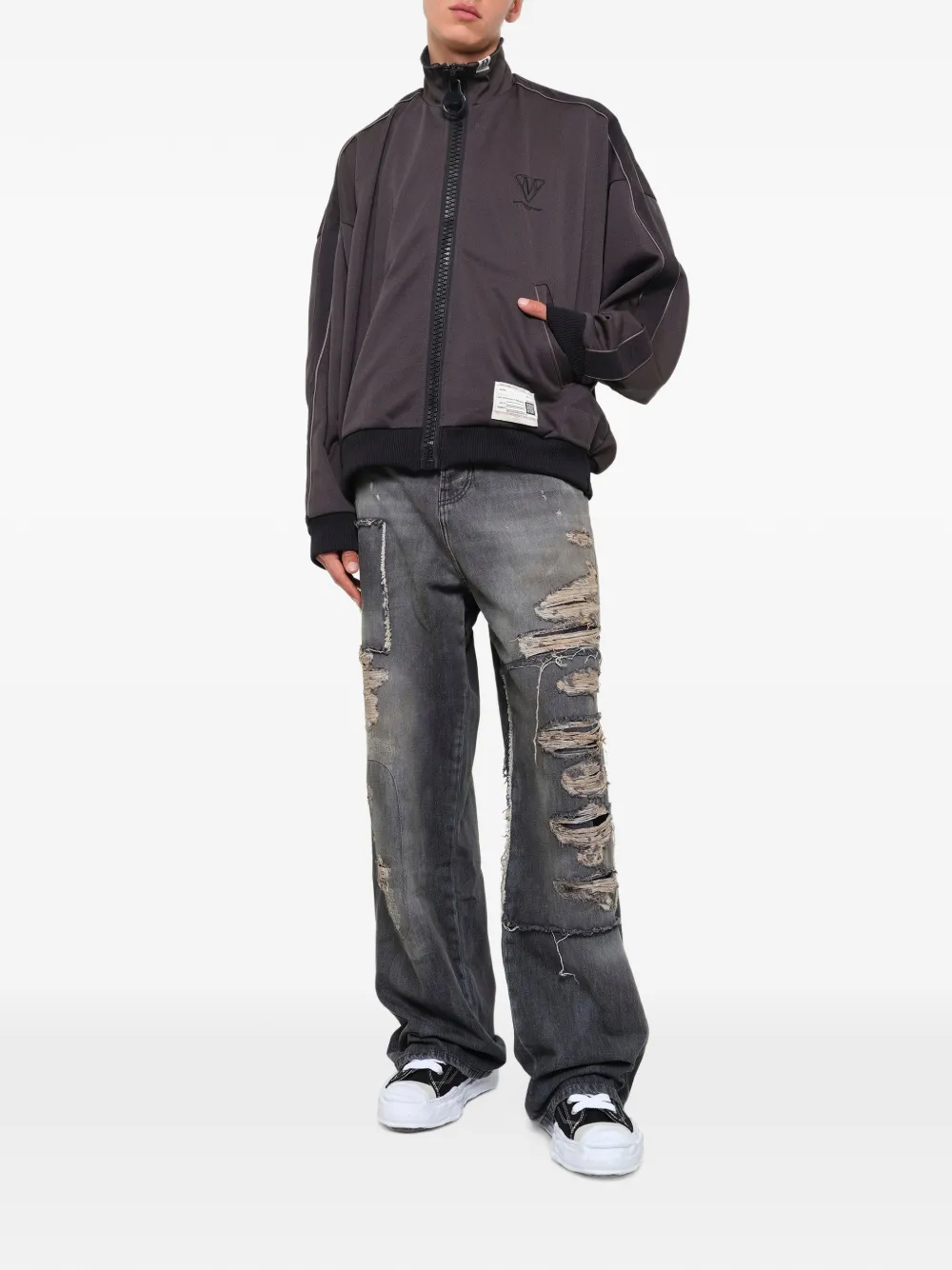 Maison MIHARA YASUHIRO wide-back track jacket Zwart