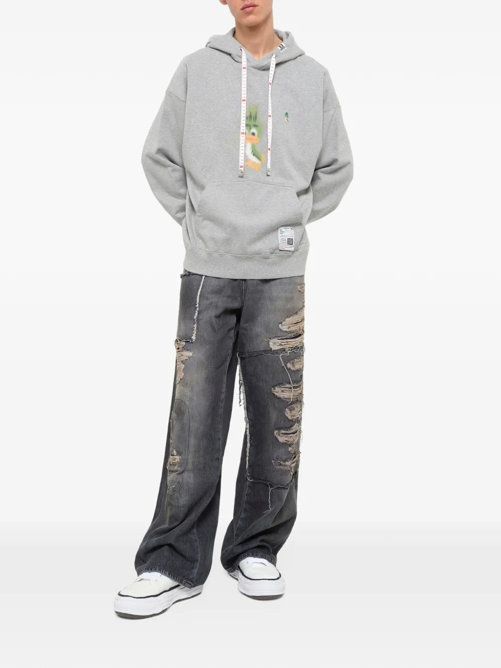 Maison MIHARA YASUHIRO Leon printed hoodie Grijs