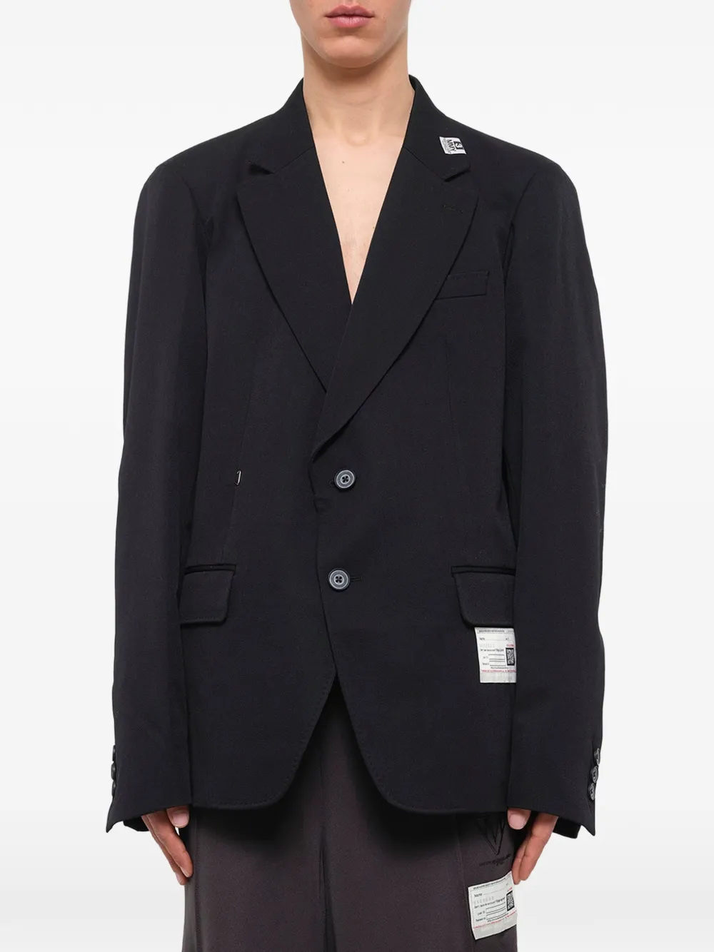 Maison MIHARA YASUHIRO switch front tailored jacket Zwart