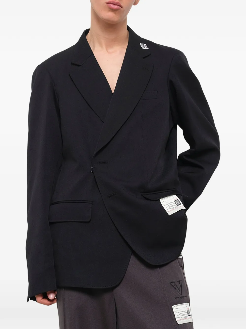 Maison MIHARA YASUHIRO switch front tailored jacket Zwart